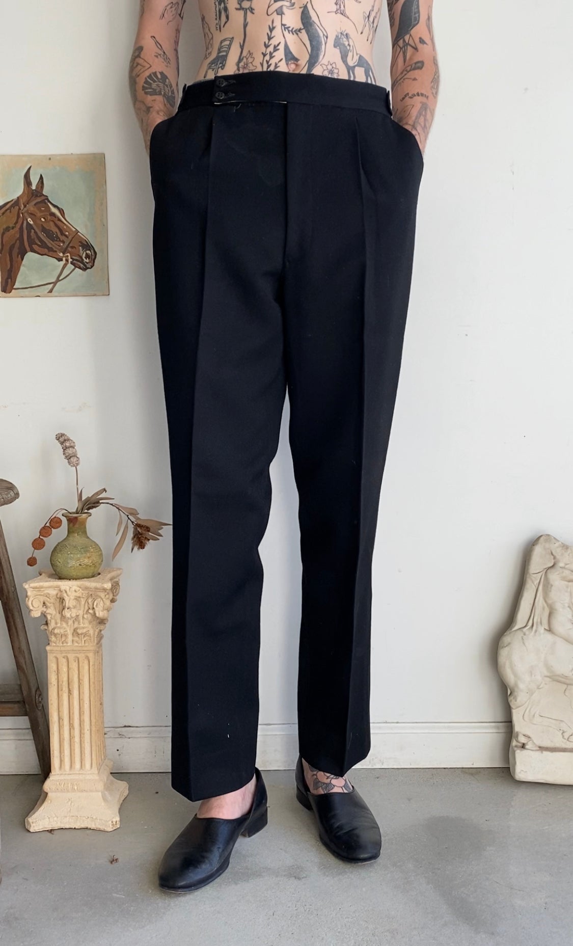 1970s Tuxedo Trousers (31 x 32)