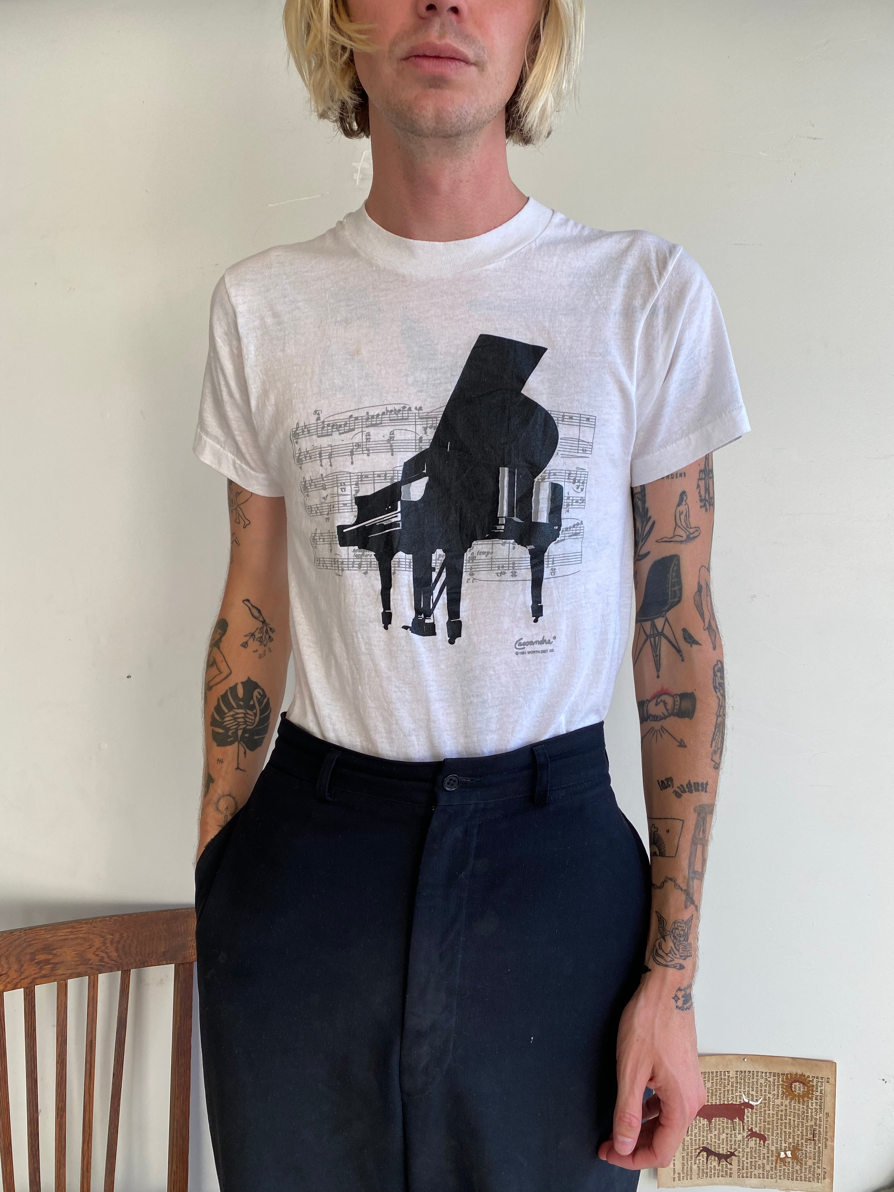 1981 Piano T-Shirt (S/M)
