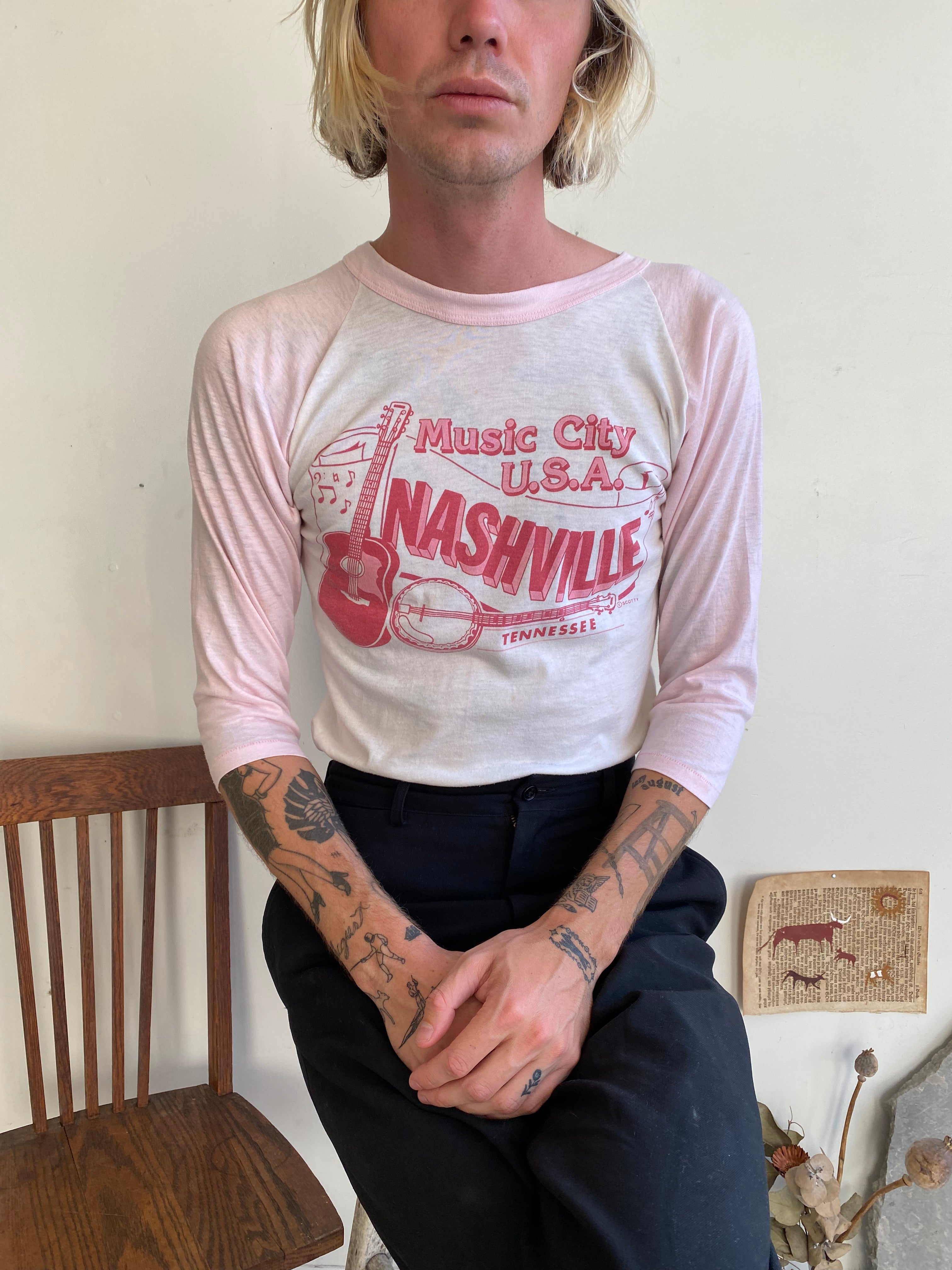 1980s Nashville Tourism Baseball Tee (S/M)