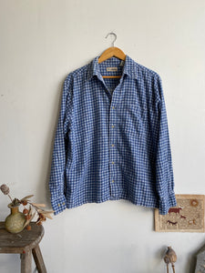 1990s Blue Cotton Flannel (Boxy M)