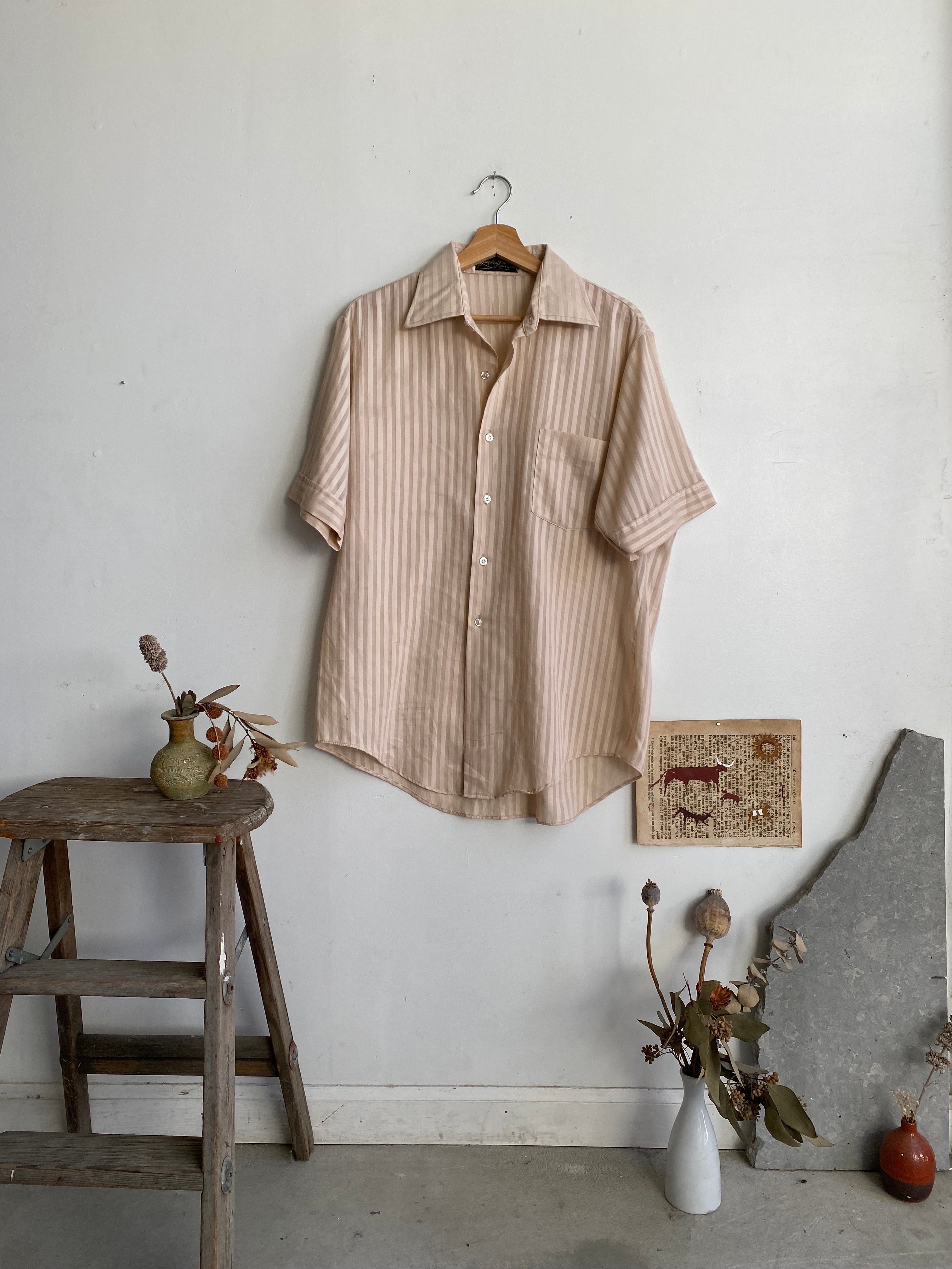 1980s Tan Button-Up (L)