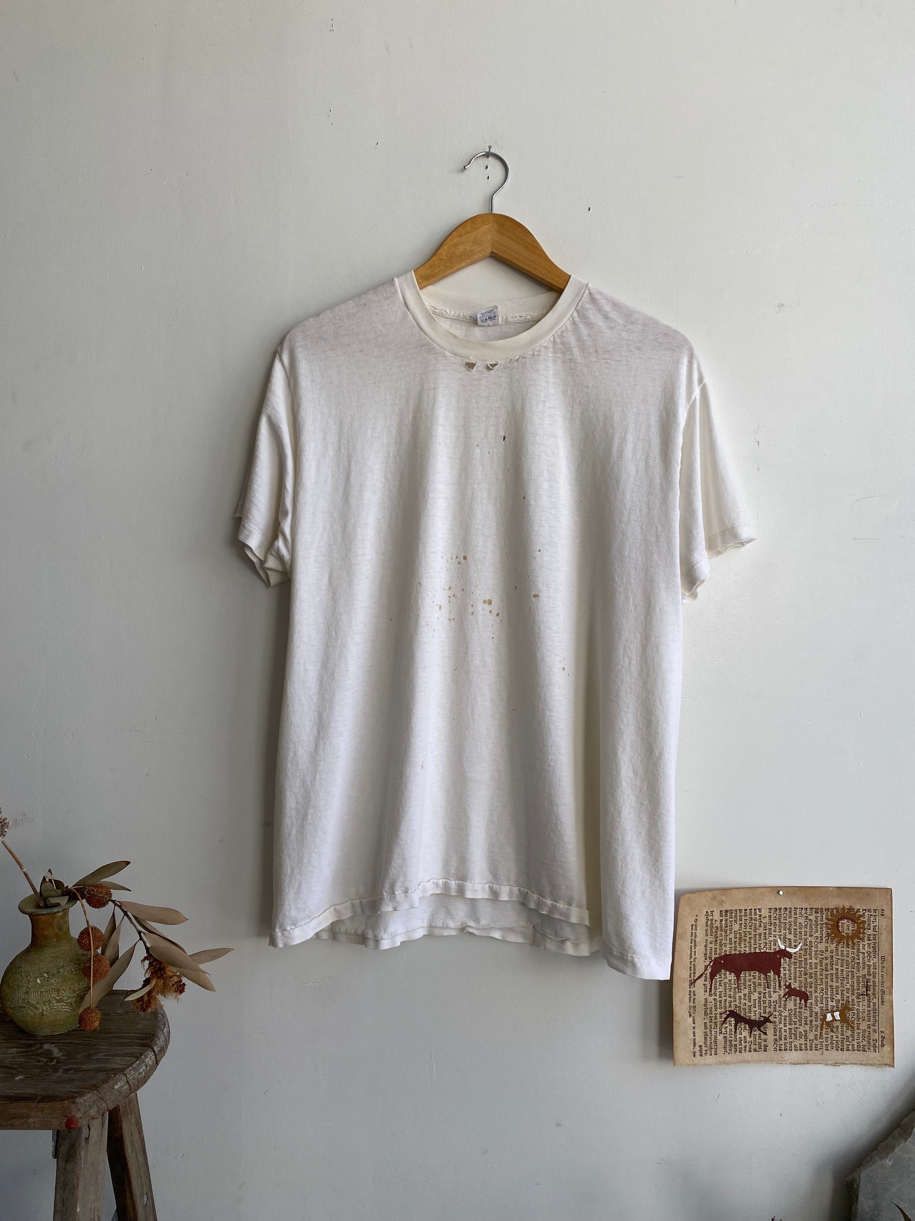 1980s Well Worn White Blank (L/XL)