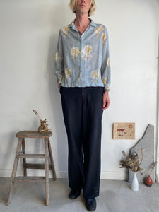 1980s Floral Blouse (S/M)