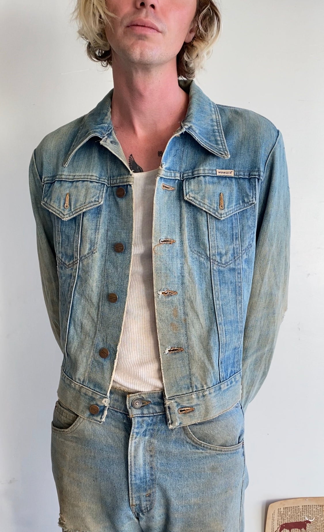 1970s Thrashed Wrangler Jacket (Cropped S/M)