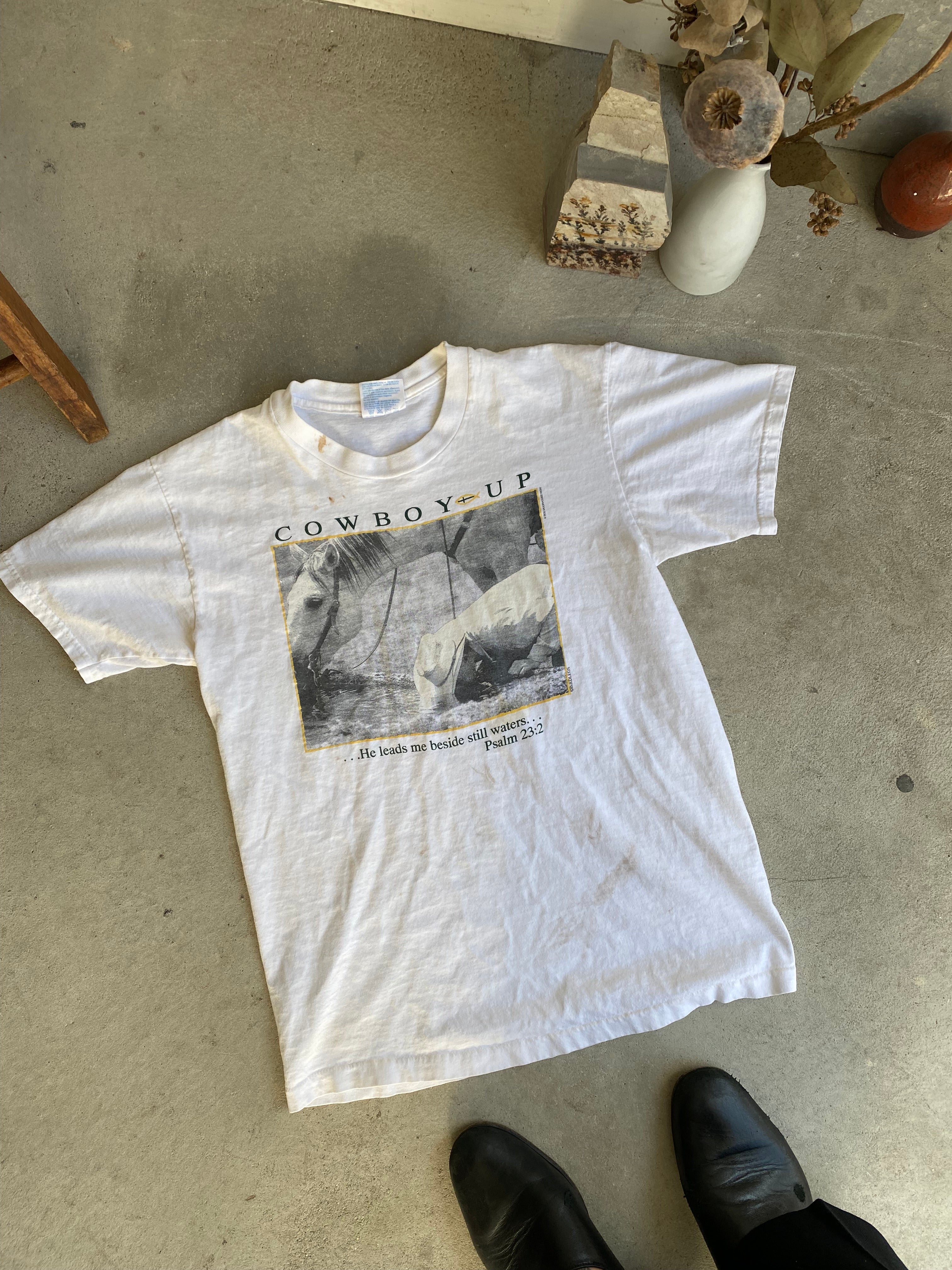 1990s Cowboy Up T-Shirt (S/M)